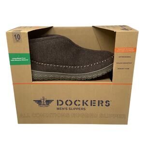 Dockers Men 10 Taupe Rugged Wool Boot Slip-On Slippers Comfort Classy PALLET3-5